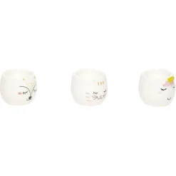 Coffret coquetier x3 motif tête animal