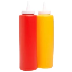 Contenant à sauce ketchup et moutarde x2