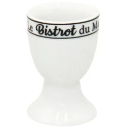 Coquetier inscription Le Bistrot du Marché noir et blanc