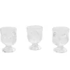 Coquetier Luminarc design poule transparent x3