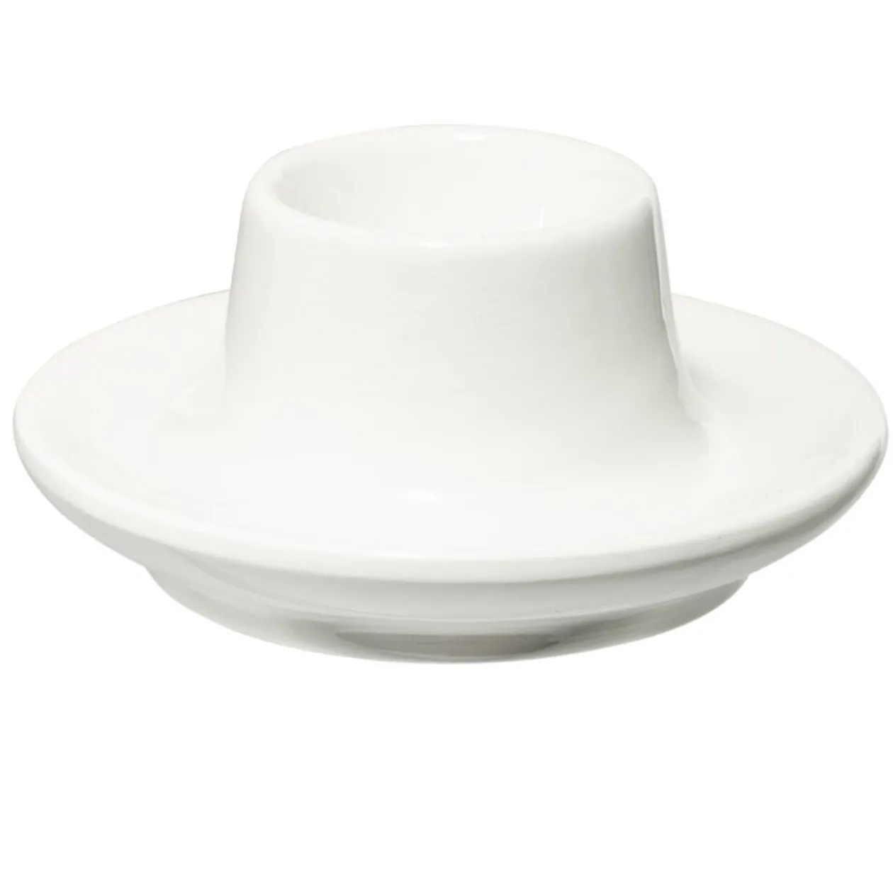 Coquetier rond blanc en dolomite Ø5xH2,3cm
