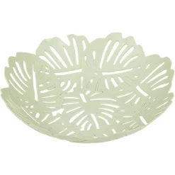 Corbeille à fruits design feuilles vert rose ou beige