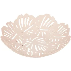 Corbeille à fruits design feuilles vert rose ou beige