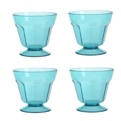 Coupe à glace plastique bleue x4