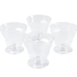 Coupe à glace plastique transparente x4