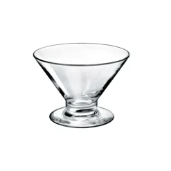 Coupe à glace sur pied en verre