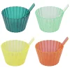 Coupelle à glace en plastique assorti x4