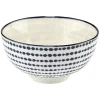 Coupelle en porcelaine décor blanc et bleu