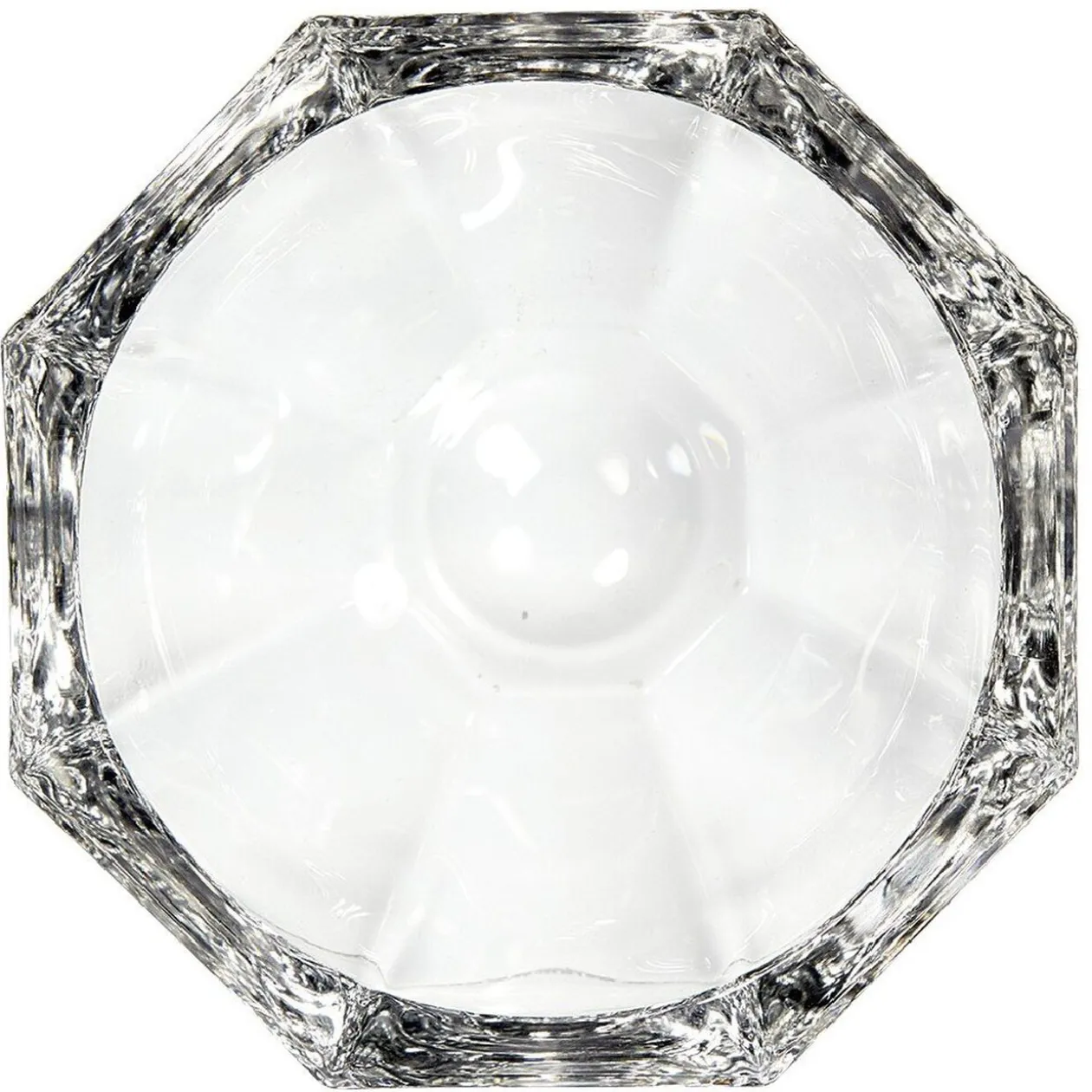 Coupelle octogonale en verre transparent