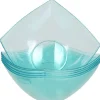 Coupelle plastique bleu transparent x6