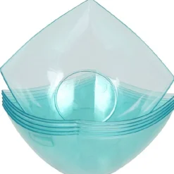 Coupelle plastique bleu transparent x6