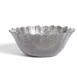 Coupelle ronde en verre design feuille gris Halloween Ø15cm