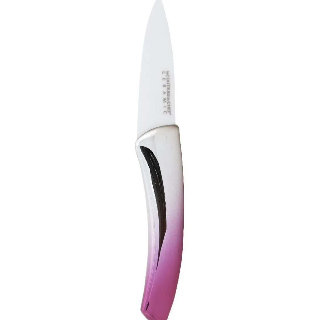Couteau céramique manche coloré x 3 et éplucheur