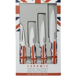 Couteau céramique manche London x 3 et éplucheur