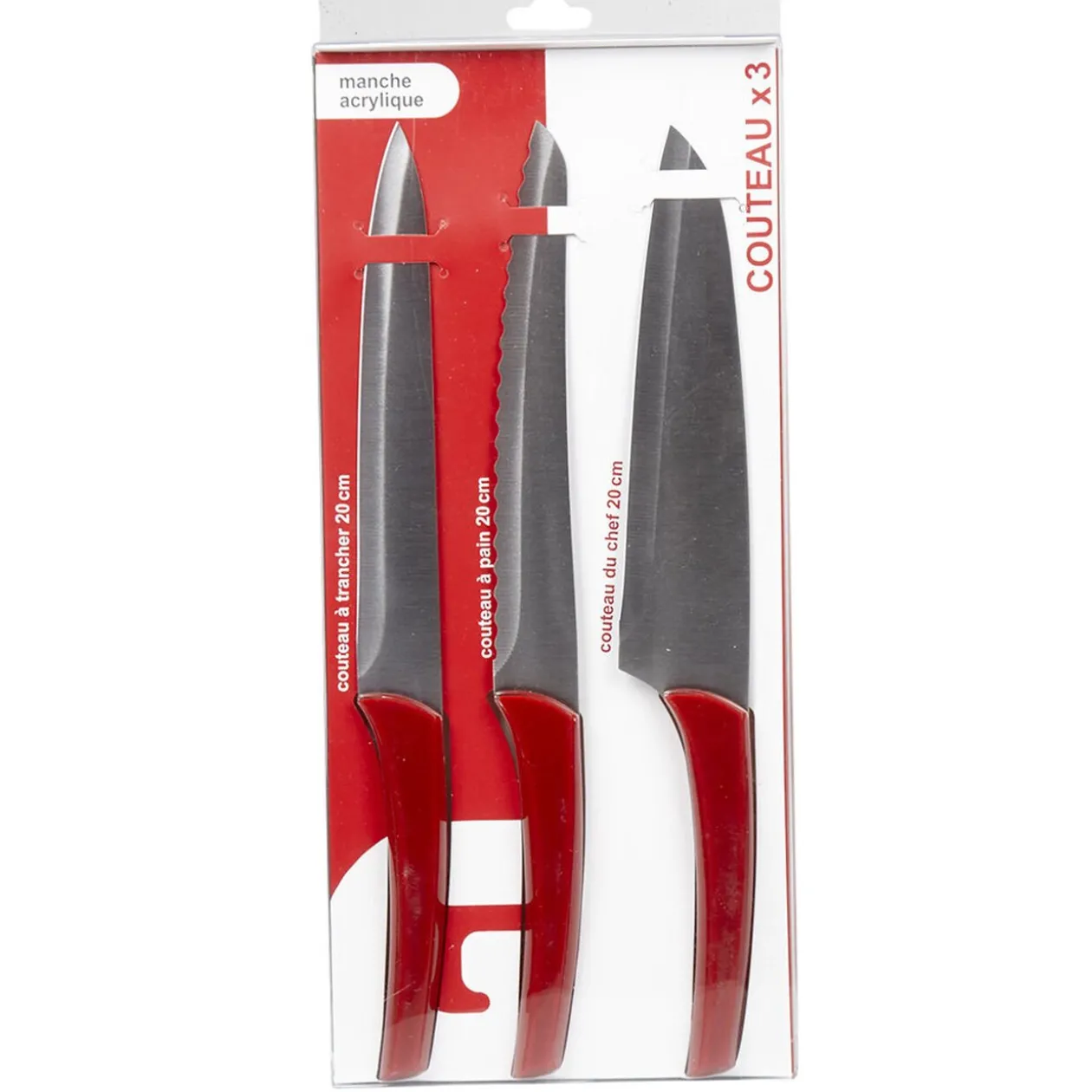 Couteau en inox x3