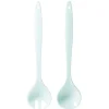 Couverts à salade en plastique blanc x2