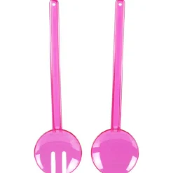 Couverts à salade rose
