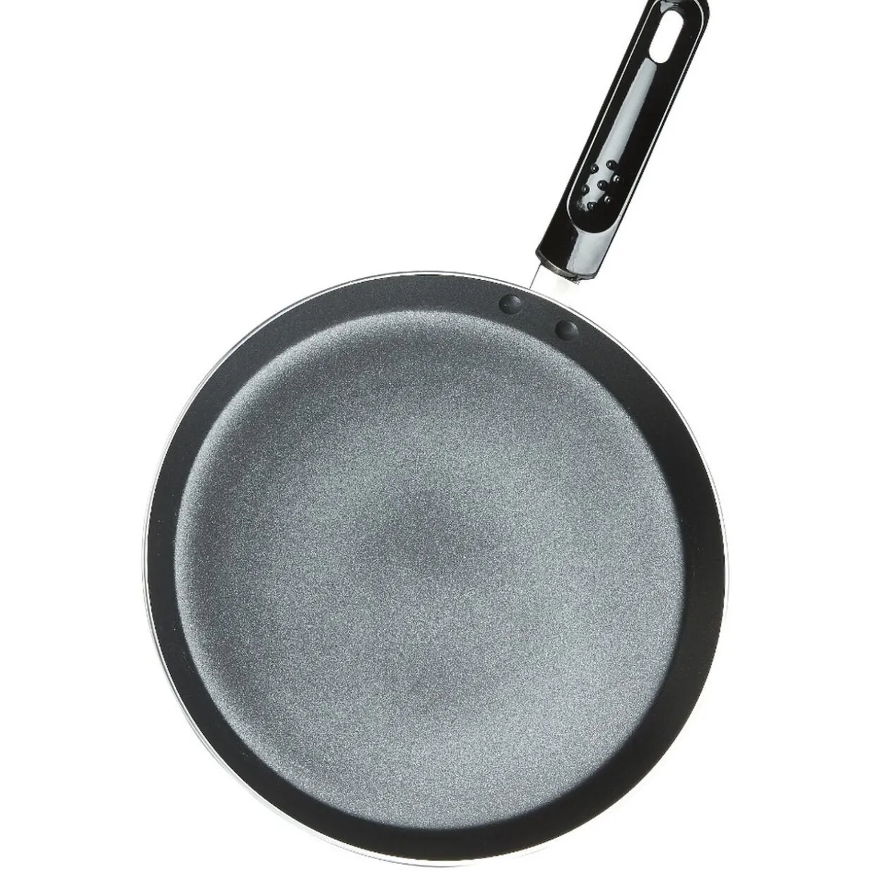 Crêpière grise et noire avec ustensiles
