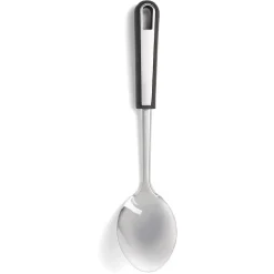 Cuillère à servir en inox avec manche en plastique noir L.33,5cm