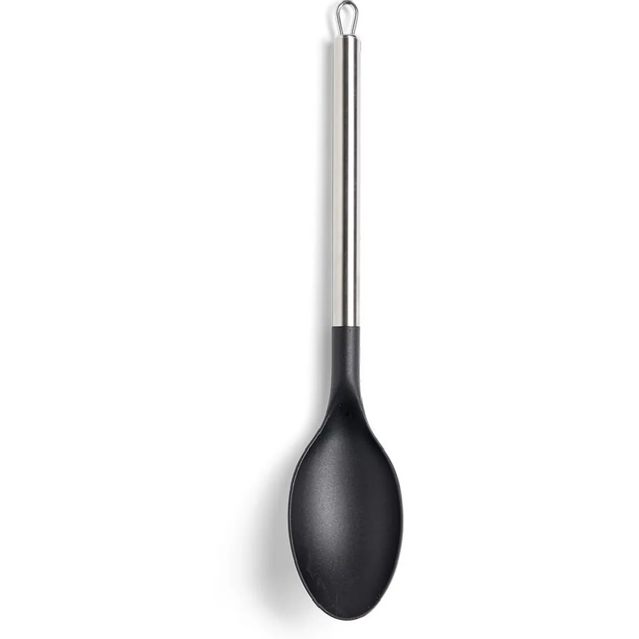 Cuillère à servir en plastique noir avec manche en inox L.34,3cm