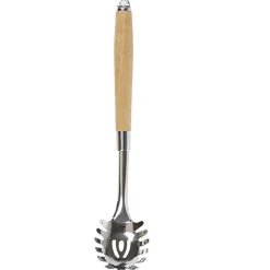 Cuillère à spaghetti en inox avec manche en bois