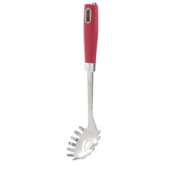Cuillère à spaghetti en inox manche en polypropylène rouge