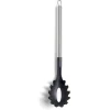 Cuillère à spaghetti en plastique noir avec manche en inox L.33,5cm