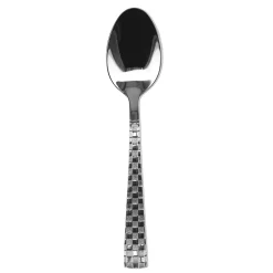Cuillère inox design damier finition miroir
