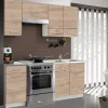 Cuisine 5 éléments finition chêne Sonoma L. 1,80 m
