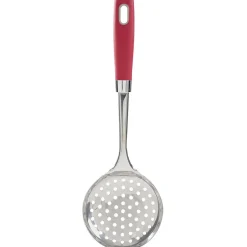 Écumoire en inox manche en polypropylène rouge