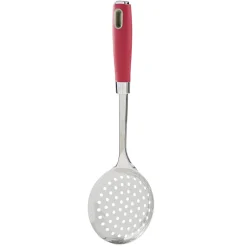 Écumoire en inox manche en polypropylène rouge