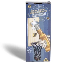 Décapsuleur mural basketball en bois 8x5xH20cm