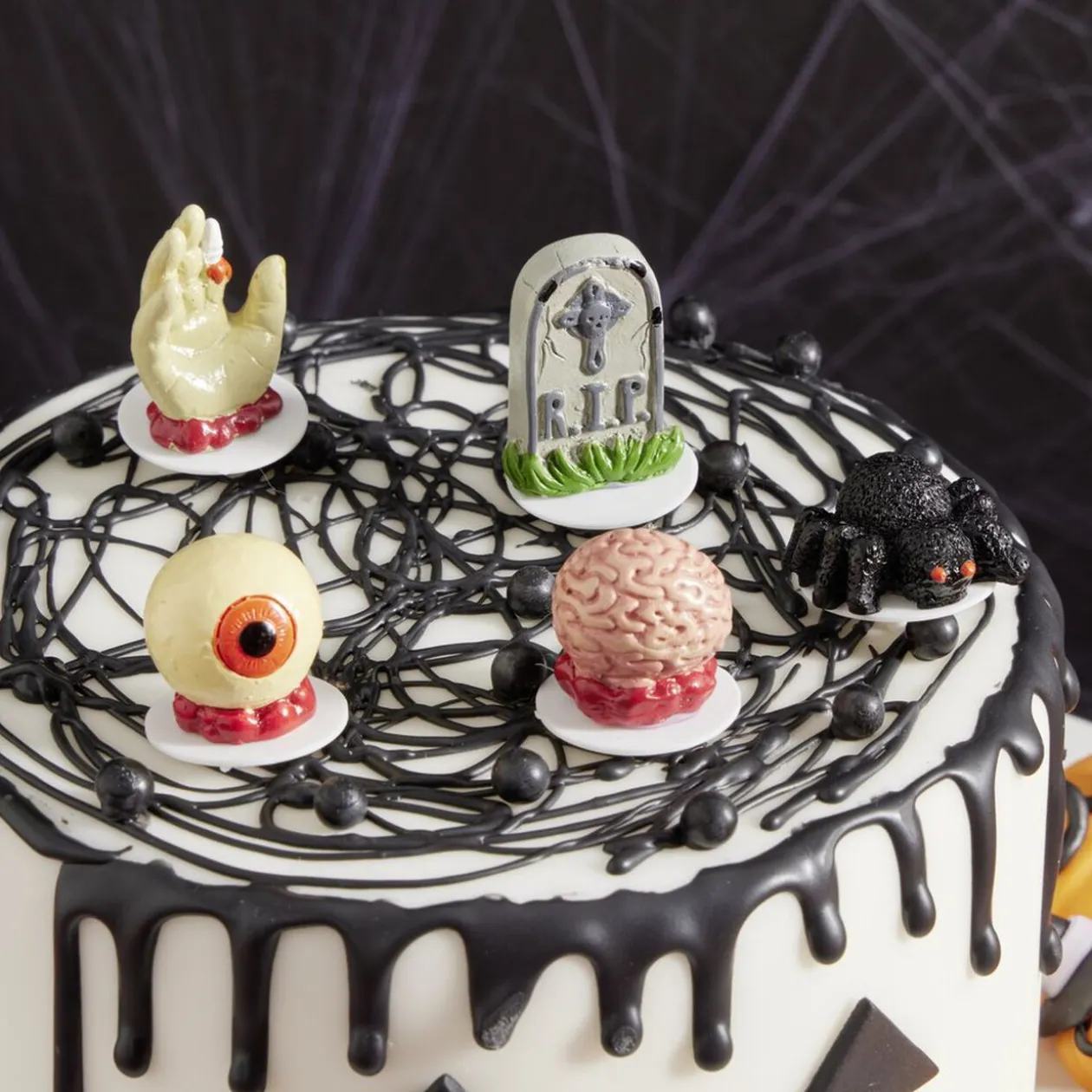 Décoration gâteau Halloween x5 en résine