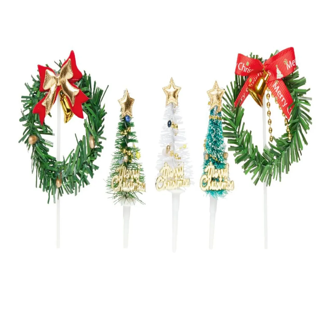 Décoration pour bûche de Noël x5