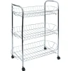 Desserte en métal gris 3 niveaux - L.51xl.26,5xH.57cm