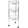 Desserte ovale 3 paniers inox H.70,5cm