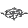 Dessous de plat métal noir L19,5xl19xH1cm