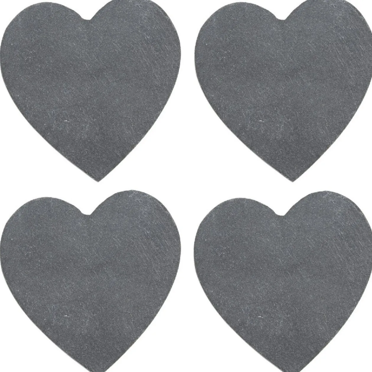 Dessous de verre ardoise coeur x4