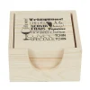 Dessous de verre bois x8 avec boîte de rangement