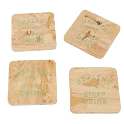 Dessous de verre My little garden en bois x4