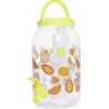 Distributeur de boisson en plastique avec robinet et 4 gobelets