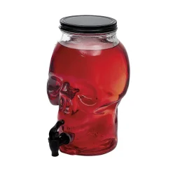 Distributeur de boisson tête de mort en verre 5L