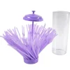Distributeur de pailles violettes