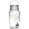 Distributeur forme bocal en verre transparent cont. 3,8 L