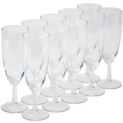 Flûte à champagne en verre 15cl x10