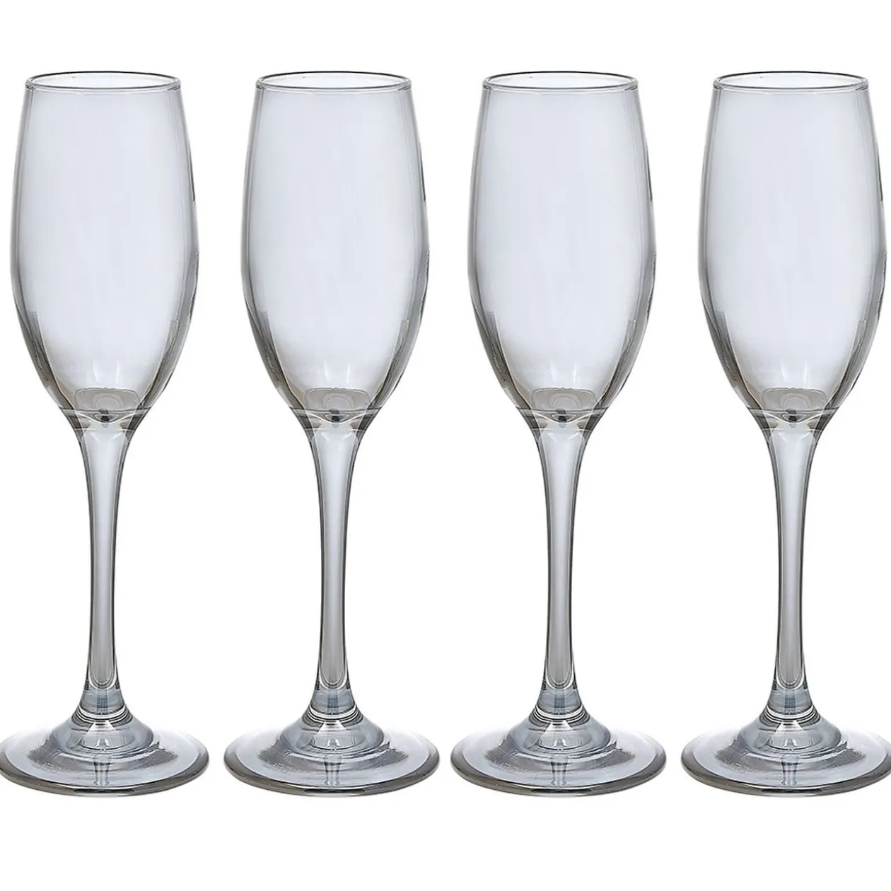 Flûte en verre argenté x4
