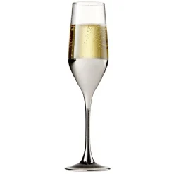 Flûte en verre Oksana argentée 17cL x4