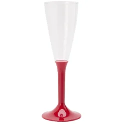 Flûte réutilisable rouge x6