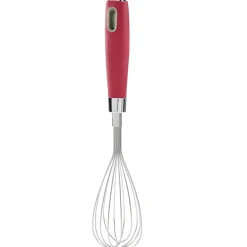Fouet de cuisine en inox manche en polypropylène rouge