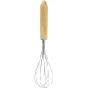 Fouet de cuisine inox avec manche en bois